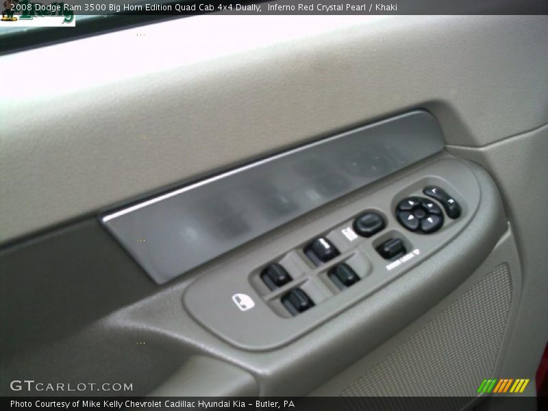 Inferno Red Crystal Pearl / Khaki 2008 Dodge Ram 3500 Big Horn Edition Quad Cab 4x4 Dually
