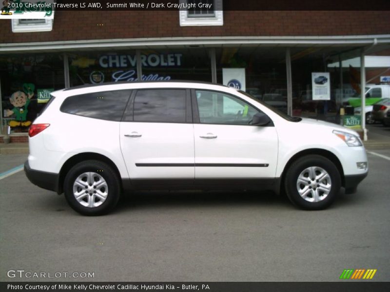 Summit White / Dark Gray/Light Gray 2010 Chevrolet Traverse LS AWD