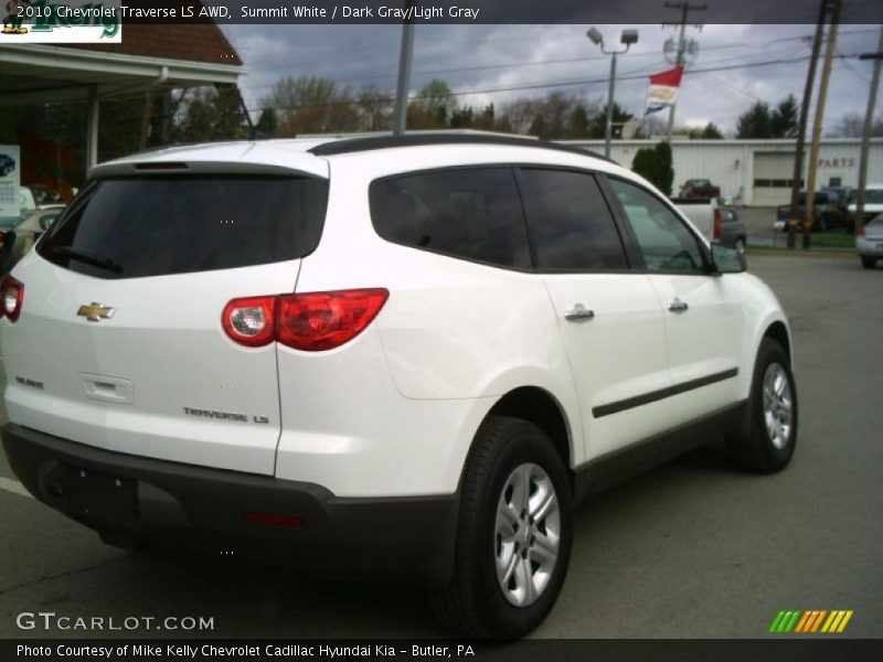 Summit White / Dark Gray/Light Gray 2010 Chevrolet Traverse LS AWD