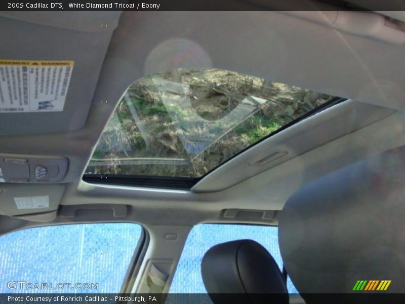 White Diamond Tricoat / Ebony 2009 Cadillac DTS