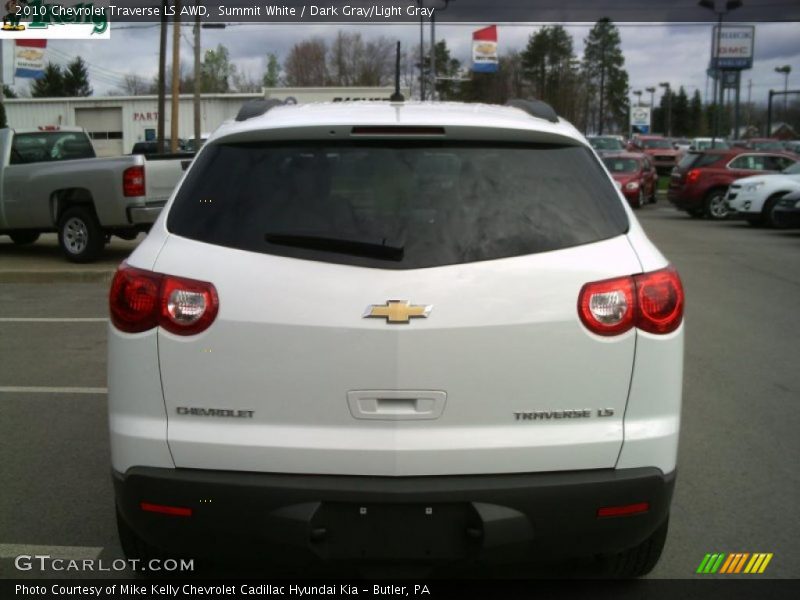 Summit White / Dark Gray/Light Gray 2010 Chevrolet Traverse LS AWD