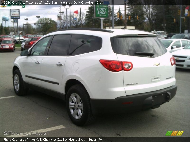 Summit White / Dark Gray/Light Gray 2010 Chevrolet Traverse LS AWD