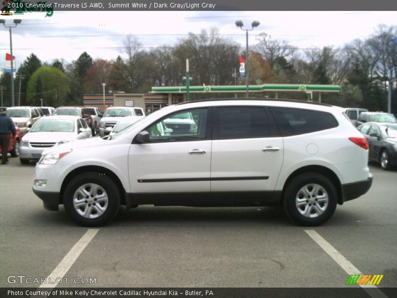 Summit White / Dark Gray/Light Gray 2010 Chevrolet Traverse LS AWD
