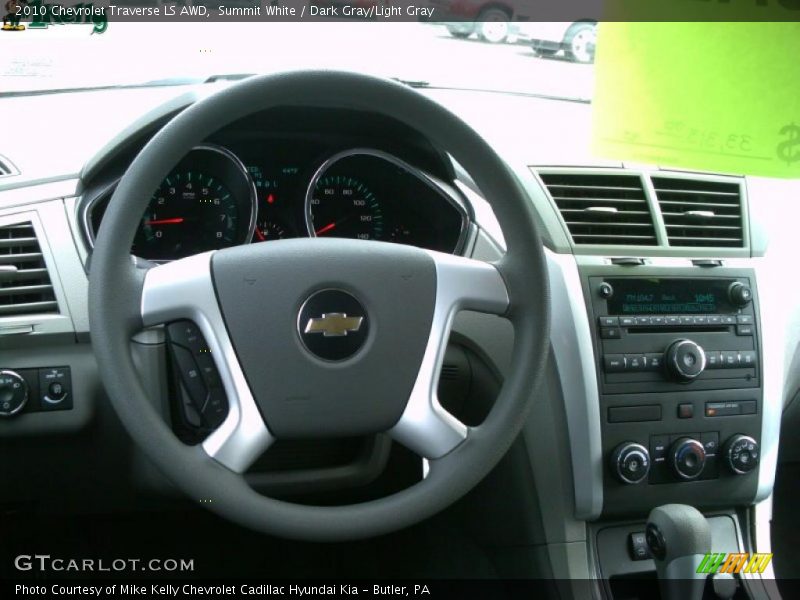 Summit White / Dark Gray/Light Gray 2010 Chevrolet Traverse LS AWD