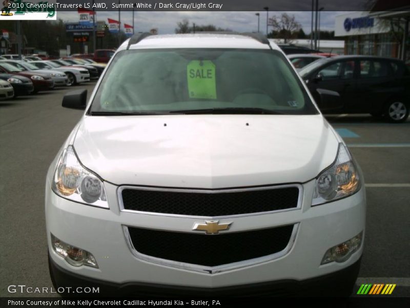 Summit White / Dark Gray/Light Gray 2010 Chevrolet Traverse LS AWD