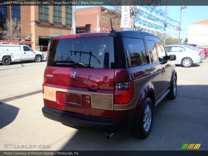 Tango Red Pearl / Black/Titanium 2007 Honda Element EX AWD