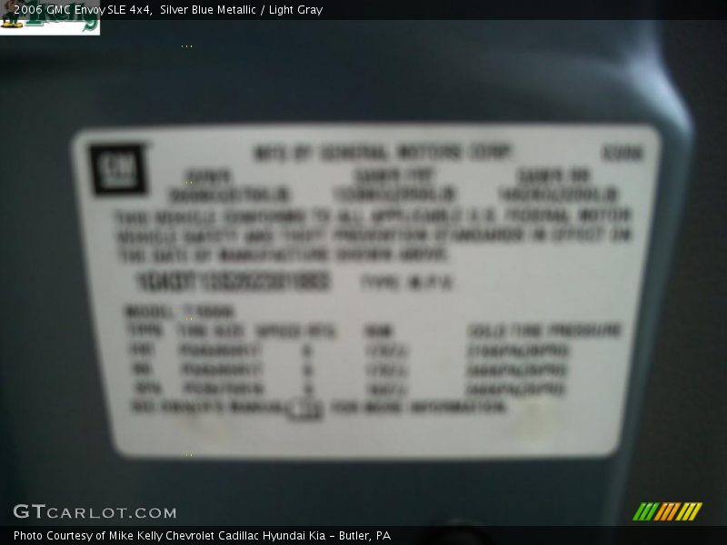 Silver Blue Metallic / Light Gray 2006 GMC Envoy SLE 4x4