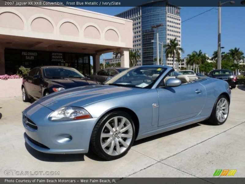 Frost Blue Metallic / Ivory/Slate 2007 Jaguar XK XK8 Convertible