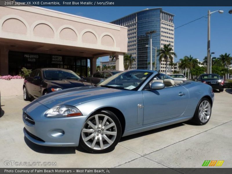 Frost Blue Metallic / Ivory/Slate 2007 Jaguar XK XK8 Convertible