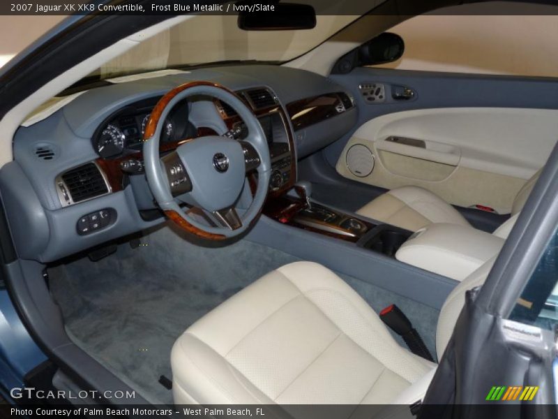 Frost Blue Metallic / Ivory/Slate 2007 Jaguar XK XK8 Convertible