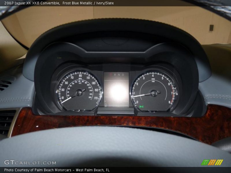 Frost Blue Metallic / Ivory/Slate 2007 Jaguar XK XK8 Convertible