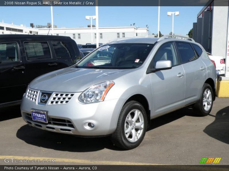 Silver Ice Metallic / Gray 2008 Nissan Rogue SL AWD