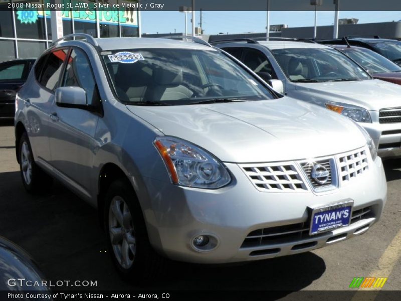 Silver Ice Metallic / Gray 2008 Nissan Rogue SL AWD