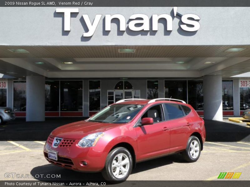 Venom Red / Gray 2009 Nissan Rogue SL AWD