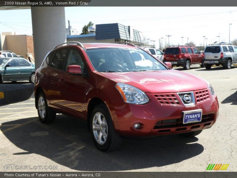 Venom Red / Gray 2009 Nissan Rogue SL AWD
