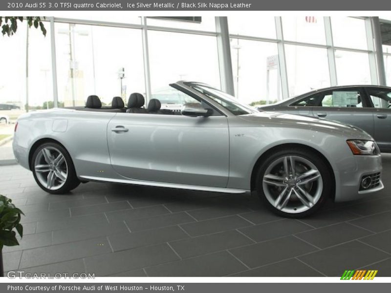 Ice Silver Metallic / Black Silk Nappa Leather 2010 Audi S5 3.0 TFSI quattro Cabriolet
