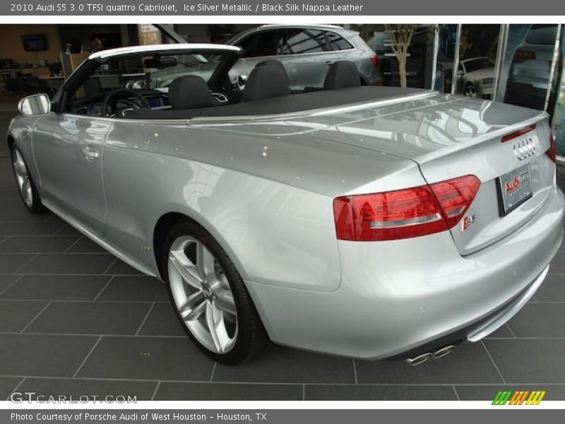 Ice Silver Metallic / Black Silk Nappa Leather 2010 Audi S5 3.0 TFSI quattro Cabriolet
