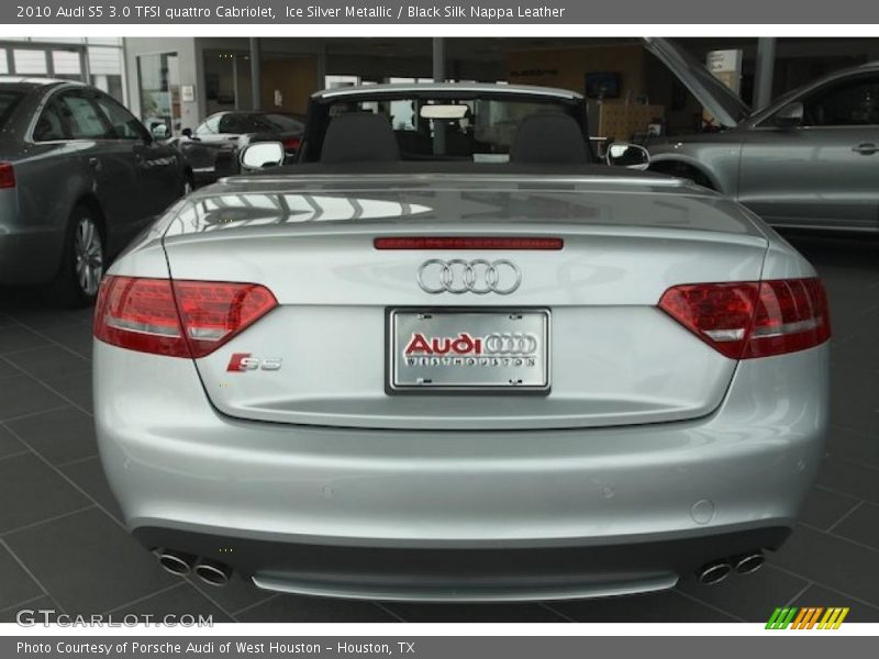 Ice Silver Metallic / Black Silk Nappa Leather 2010 Audi S5 3.0 TFSI quattro Cabriolet