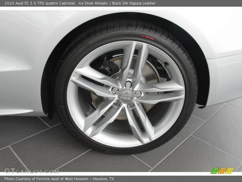 Ice Silver Metallic / Black Silk Nappa Leather 2010 Audi S5 3.0 TFSI quattro Cabriolet