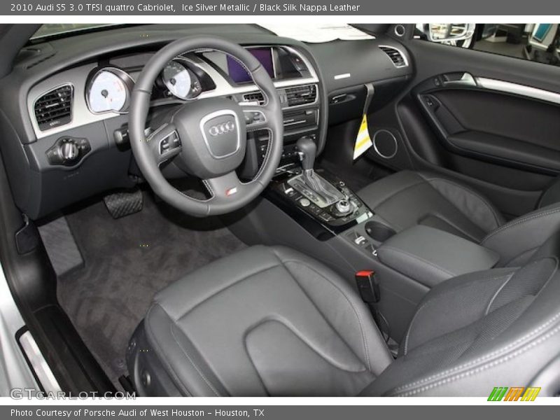 Ice Silver Metallic / Black Silk Nappa Leather 2010 Audi S5 3.0 TFSI quattro Cabriolet