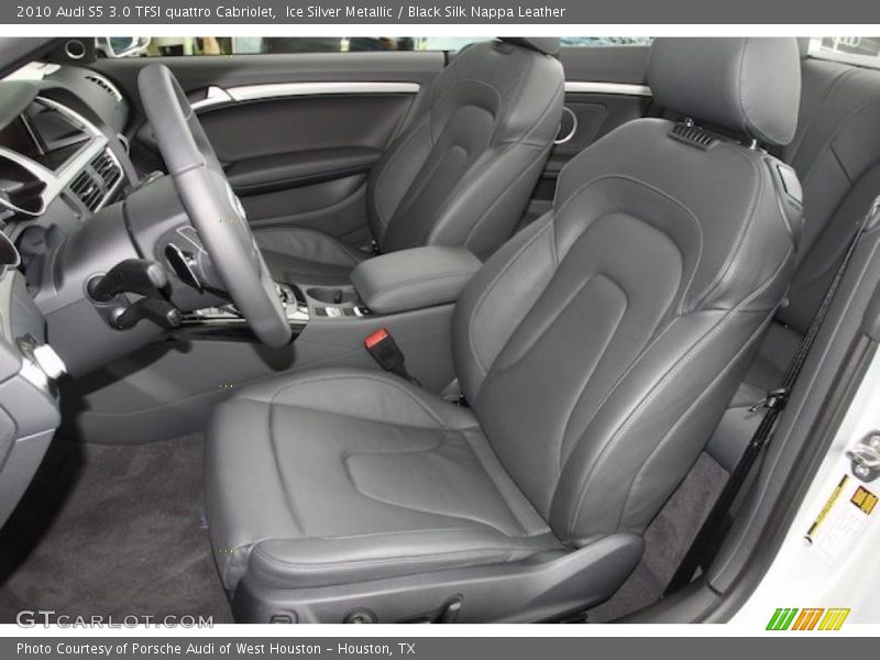 Ice Silver Metallic / Black Silk Nappa Leather 2010 Audi S5 3.0 TFSI quattro Cabriolet