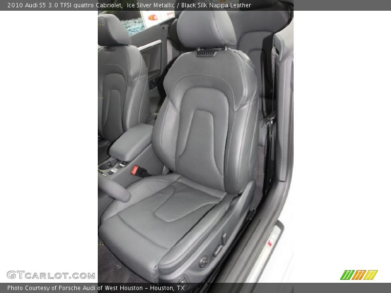 Ice Silver Metallic / Black Silk Nappa Leather 2010 Audi S5 3.0 TFSI quattro Cabriolet