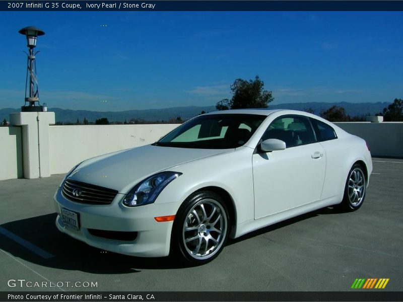 Ivory Pearl / Stone Gray 2007 Infiniti G 35 Coupe