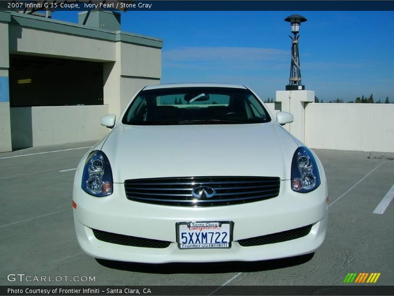Ivory Pearl / Stone Gray 2007 Infiniti G 35 Coupe
