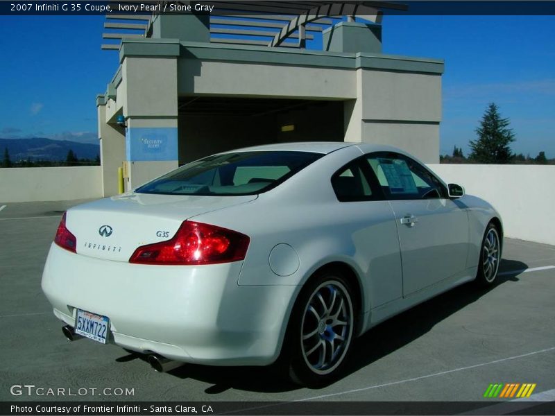 Ivory Pearl / Stone Gray 2007 Infiniti G 35 Coupe
