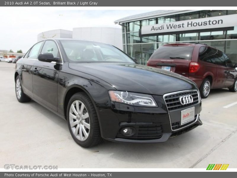 Brilliant Black / Light Gray 2010 Audi A4 2.0T Sedan