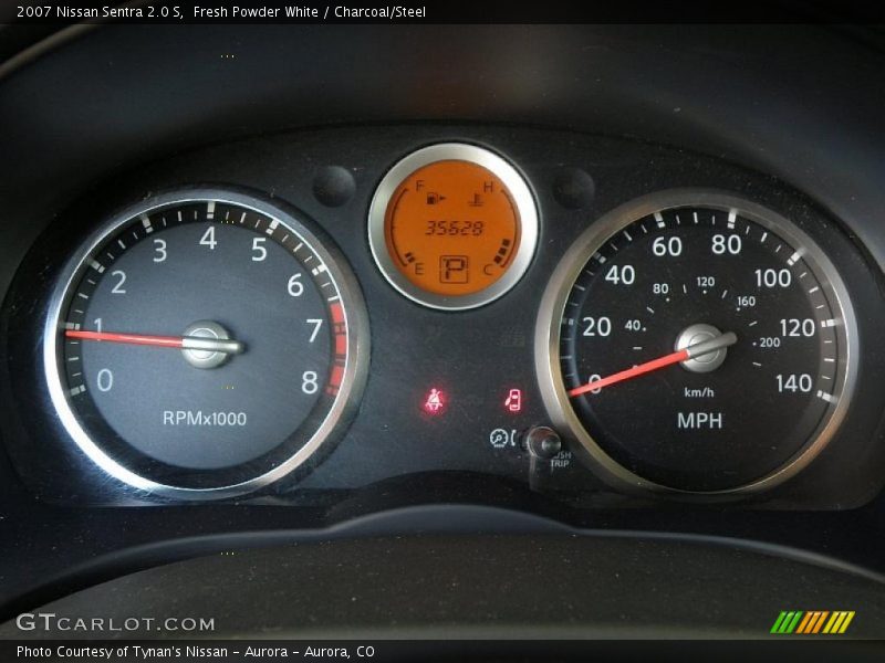 Fresh Powder White / Charcoal/Steel 2007 Nissan Sentra 2.0 S