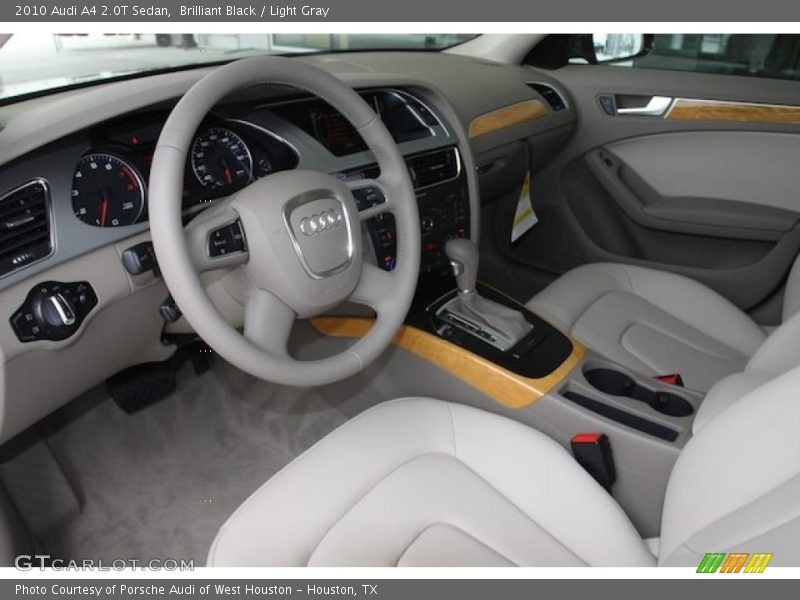 Brilliant Black / Light Gray 2010 Audi A4 2.0T Sedan