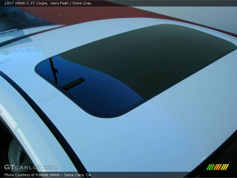Ivory Pearl / Stone Gray 2007 Infiniti G 35 Coupe
