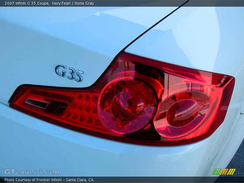 Ivory Pearl / Stone Gray 2007 Infiniti G 35 Coupe