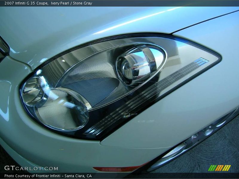 Ivory Pearl / Stone Gray 2007 Infiniti G 35 Coupe