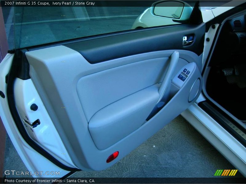 Ivory Pearl / Stone Gray 2007 Infiniti G 35 Coupe