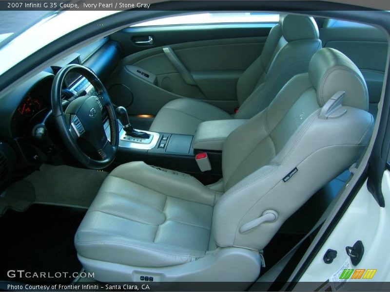 Ivory Pearl / Stone Gray 2007 Infiniti G 35 Coupe
