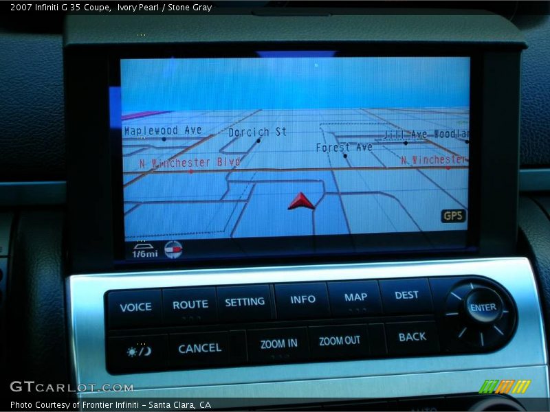 Ivory Pearl / Stone Gray 2007 Infiniti G 35 Coupe
