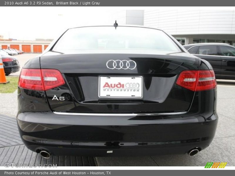Brilliant Black / Light Gray 2010 Audi A6 3.2 FSI Sedan