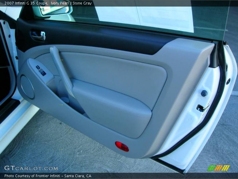 Ivory Pearl / Stone Gray 2007 Infiniti G 35 Coupe