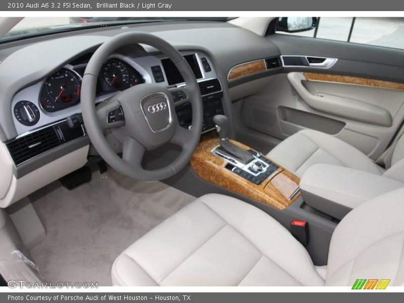 Brilliant Black / Light Gray 2010 Audi A6 3.2 FSI Sedan