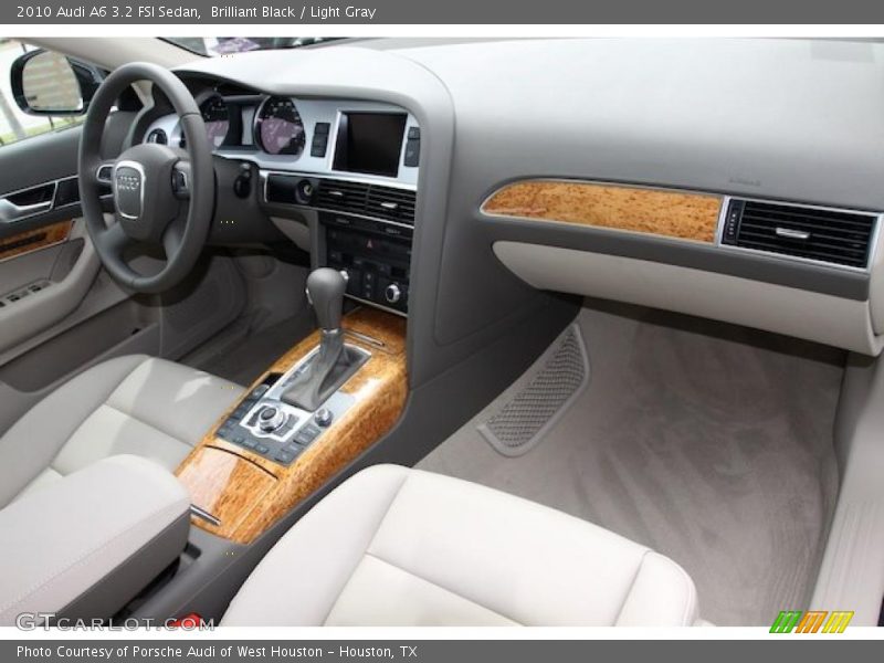 Brilliant Black / Light Gray 2010 Audi A6 3.2 FSI Sedan