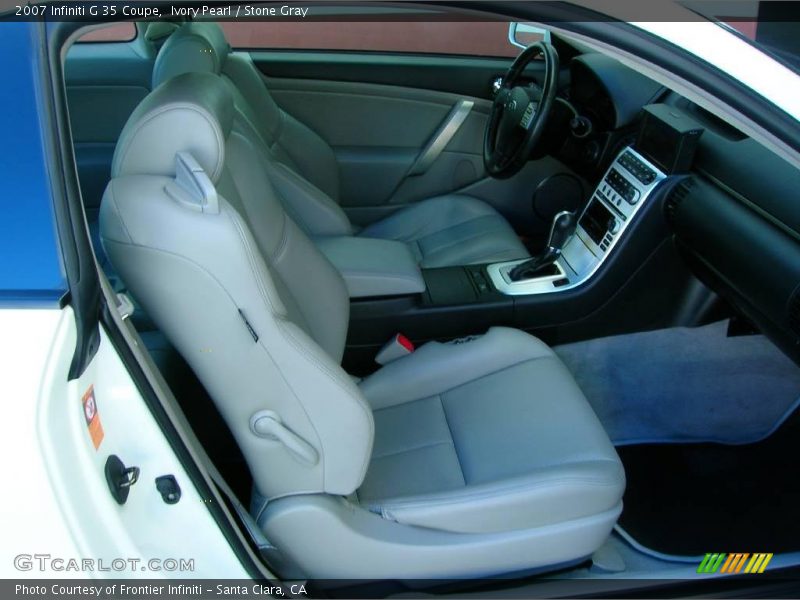 Ivory Pearl / Stone Gray 2007 Infiniti G 35 Coupe