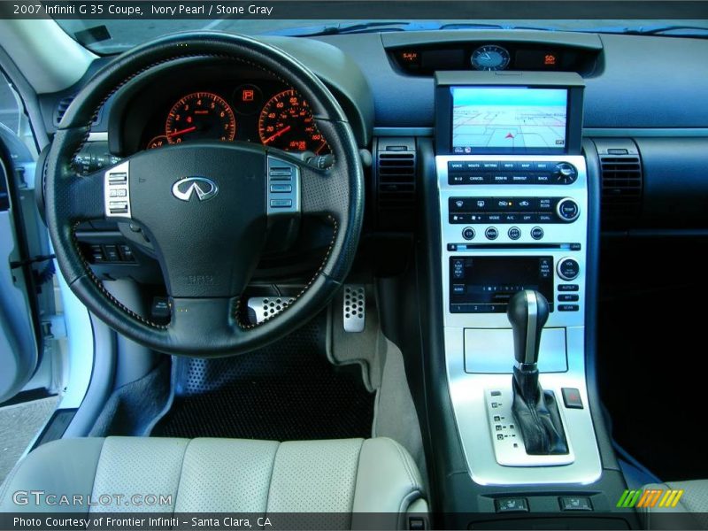 Ivory Pearl / Stone Gray 2007 Infiniti G 35 Coupe