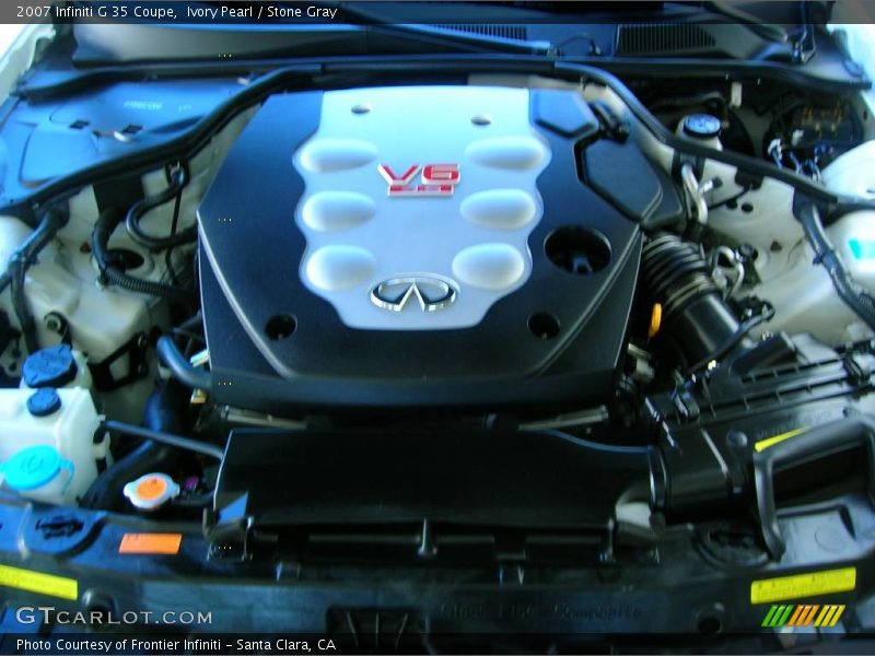 Ivory Pearl / Stone Gray 2007 Infiniti G 35 Coupe