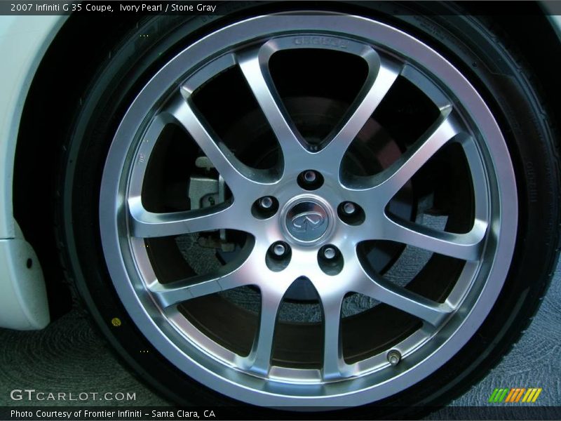Ivory Pearl / Stone Gray 2007 Infiniti G 35 Coupe