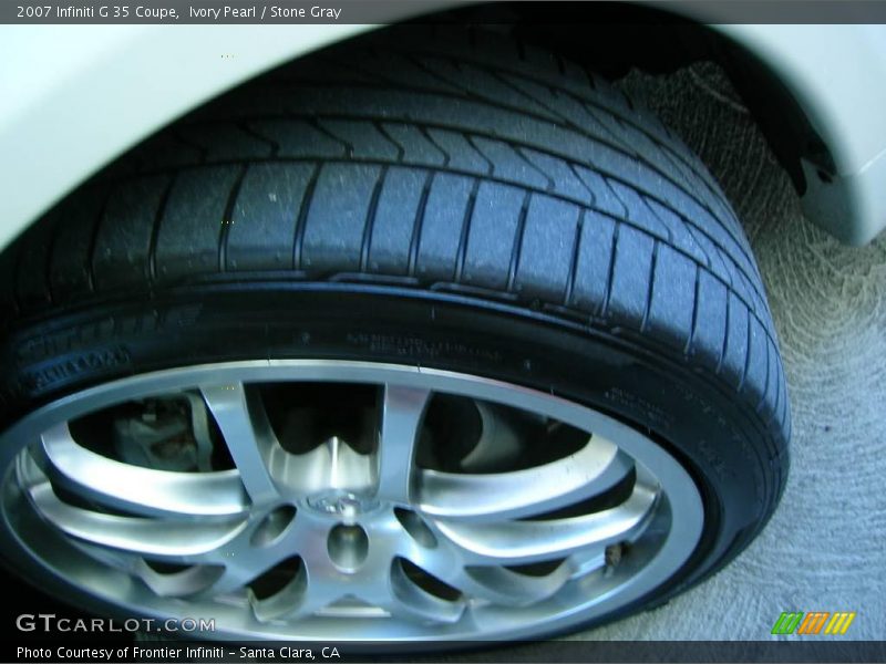 Ivory Pearl / Stone Gray 2007 Infiniti G 35 Coupe