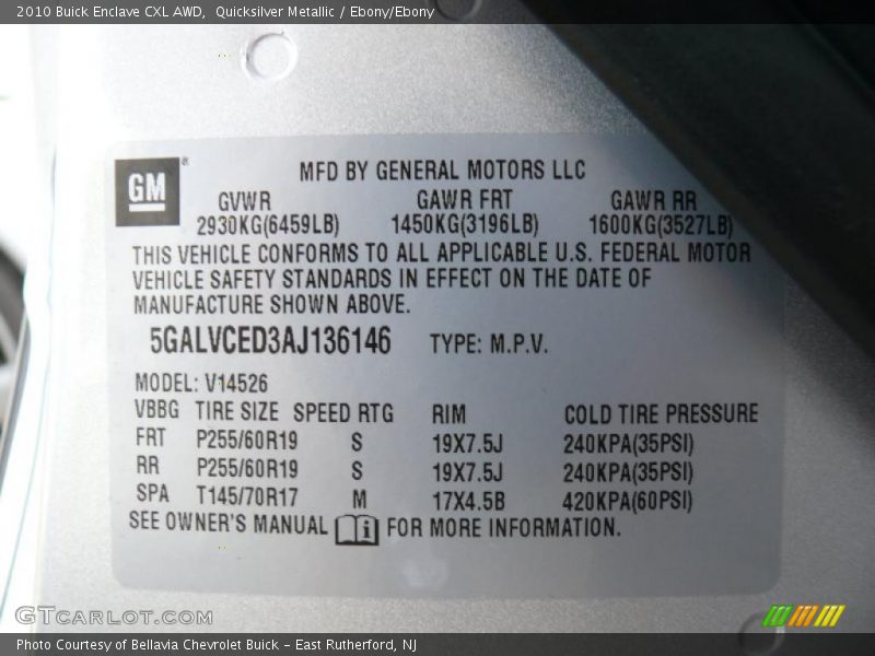 Quicksilver Metallic / Ebony/Ebony 2010 Buick Enclave CXL AWD