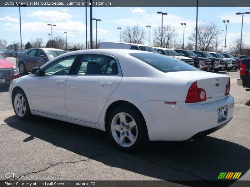 Summit White / Titanium 2009 Chevrolet Malibu LS Sedan