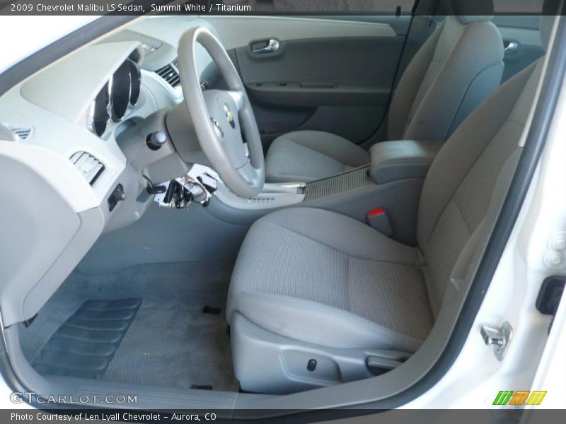 Summit White / Titanium 2009 Chevrolet Malibu LS Sedan